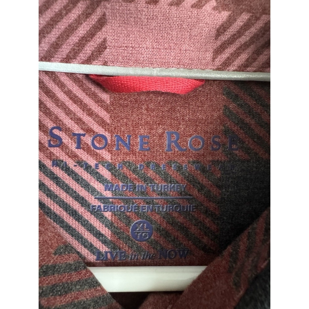 NWT Stone Rose Plaid Button Down Shirt‎ XL Red & Black Long Sleeve Modern Fit - Picture 4 of 9